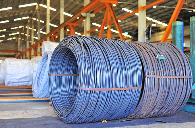 Wire material for spring production